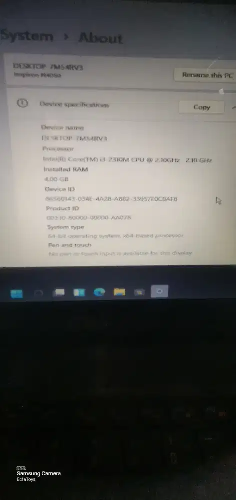 Dell inspiron type 4050 core i3