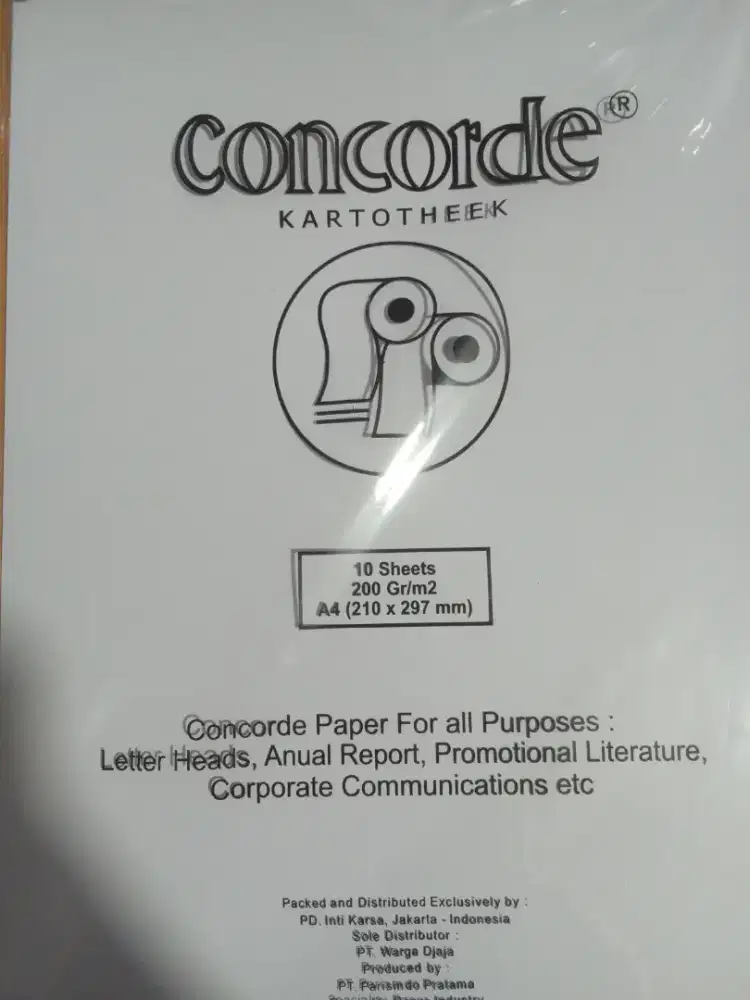 Kertas Concorde Kartu Theek A4 - 200 Gr/m2