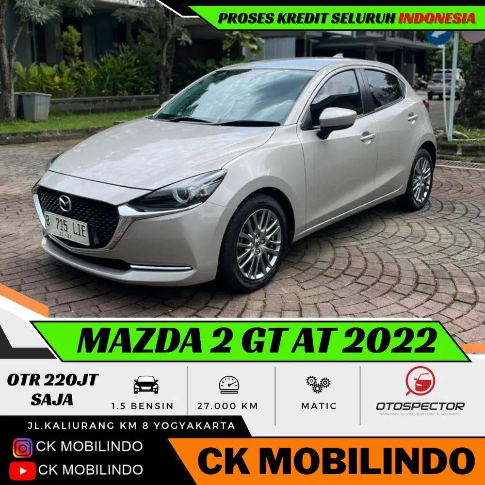 (Km27rb) Mazda 2 GT Matic 2022 FAVORIT Pajak Baru Kredit Murah
