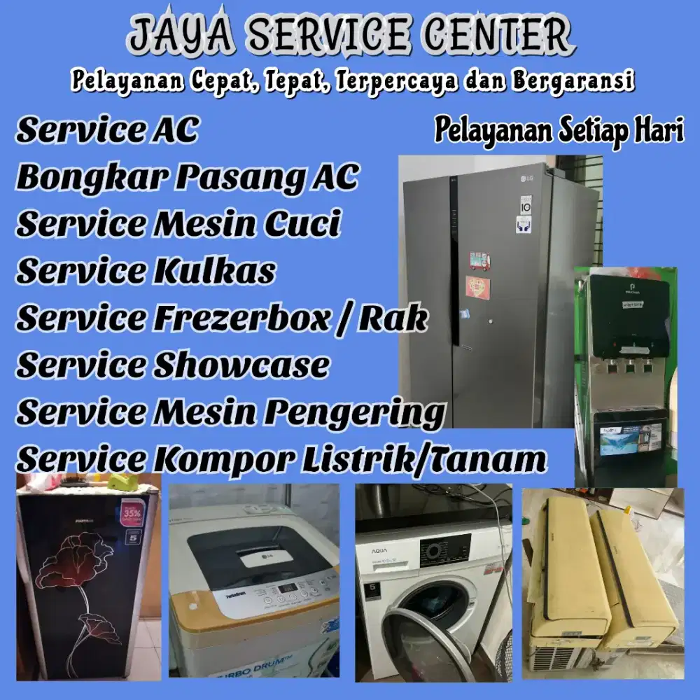 Service Mesin Cuci Bongkar Pasang AC Servis AC Kulkas Frezer Sukodono
