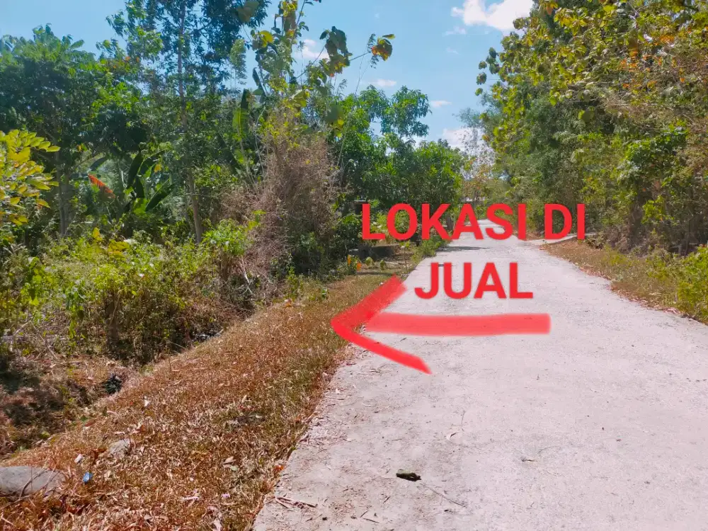 Dijual lahan pinggir jalan beton tengah pemukiman