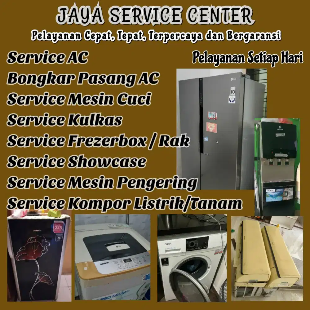Service Mesin Cuci Kulkas Frezerbox Bongkar Pasang AC Servis AC Tarik