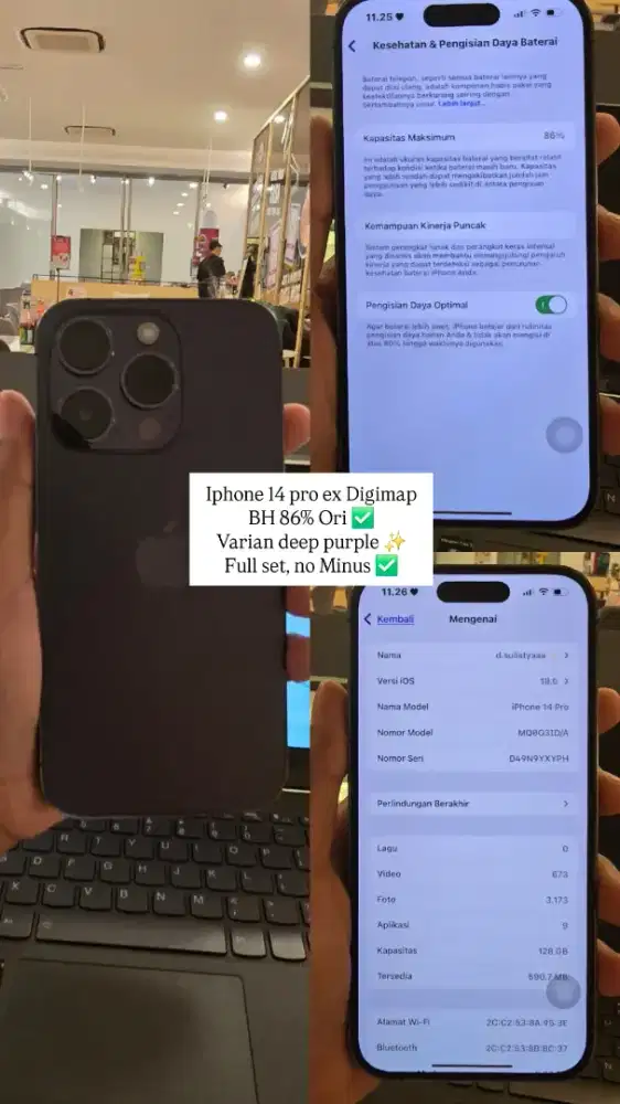 Iphone 14 pro 128GB ex Digimap