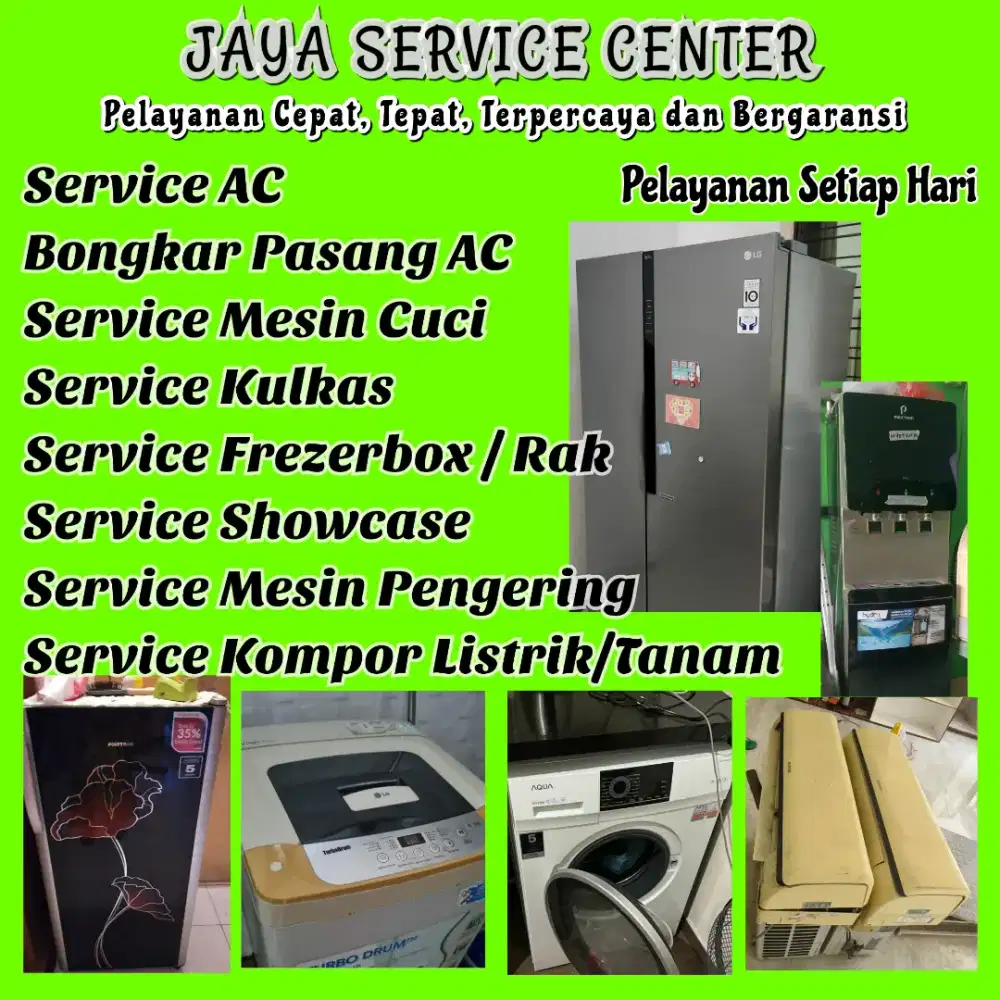 Service Mesin Cuci Kulkas Servis AC Bongkar Pasang AC Duduk Sampeyan