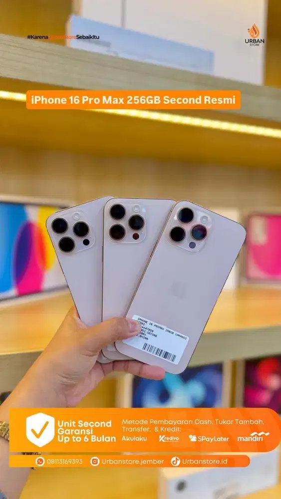 IPHONE 16 PRO MAX 256GB SECOND RESMI