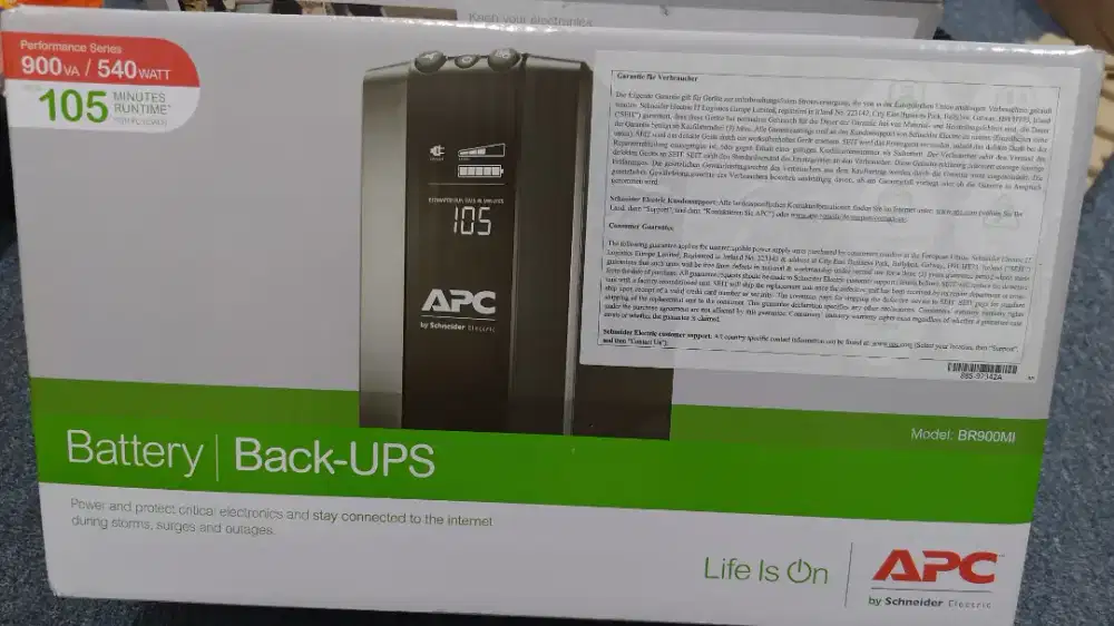 UPS APC Back UPS Pro BR900VA, 6 Outlets, AVR, LCD Interface BR900MI