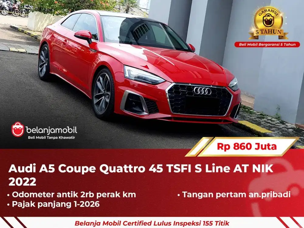 [ GARANSI 5TH ] Audi A5 A 5 Coupe Quattro 45 TSFI S Line 2022/2023