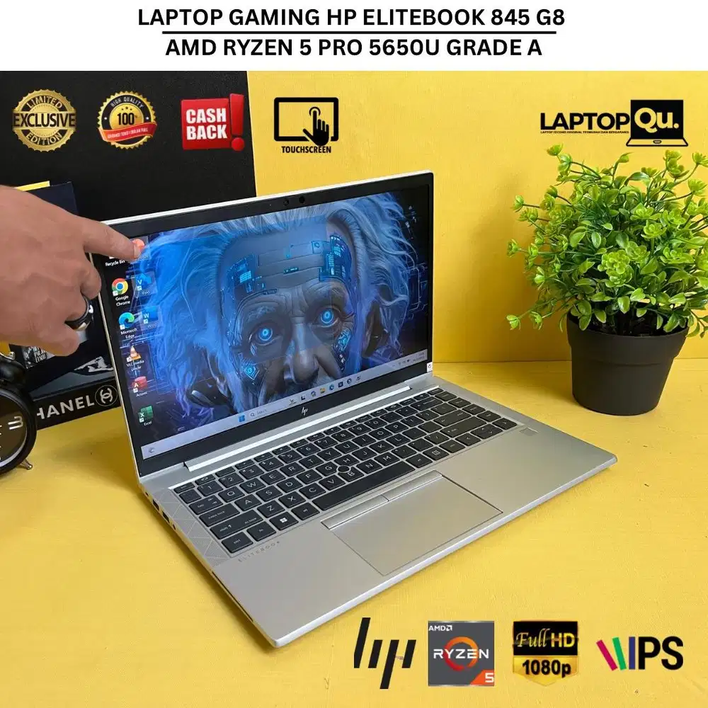 LAPTOP GAMING HP ELITEBOOK 845 G8 AMD RYZEN 5 PRO 5650U 16GB/256GB