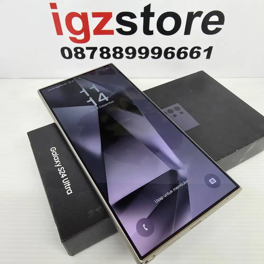 Samsung S24 Ultra 12/256 Titanium Violet SUPER MULUS FULLSET no minus