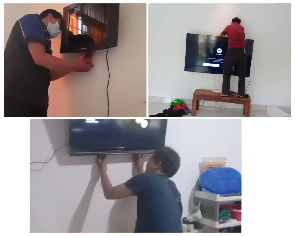 Braket +pasang 32-43inc terima rapih 130ribu bracket breket led tv