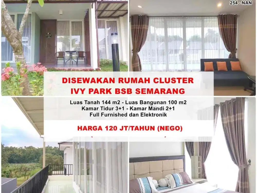 disewakan rumah full furnished bsb ivy park