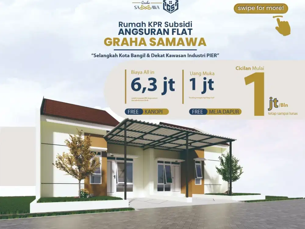 RUMAH SUBSIDI 36/60 PURWOSARI Harga 160Jt Cicilan 1Jt, Program KPR Subsidi