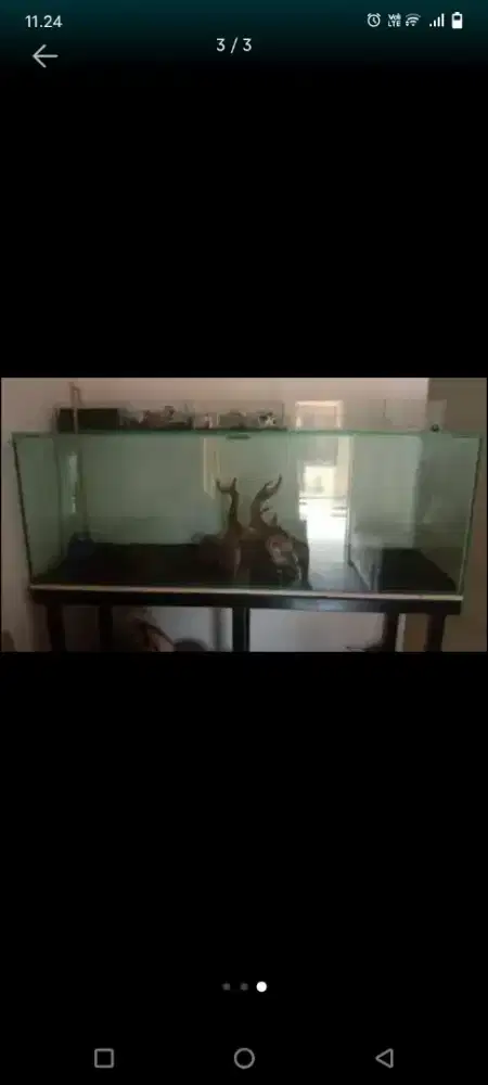 Aqurium dengan ketebalan kaca 12ml,ukuran 2m x60cm x70cm,dng rak nya