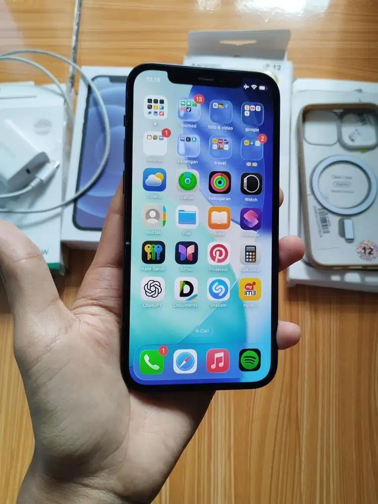 IP 12 Black 64gb Beacukai Ex Inter No Minus Sinyal All Operator