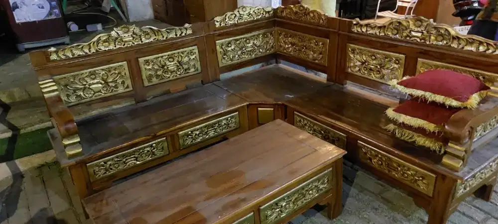 sopa kayu jati jepara masih bagus