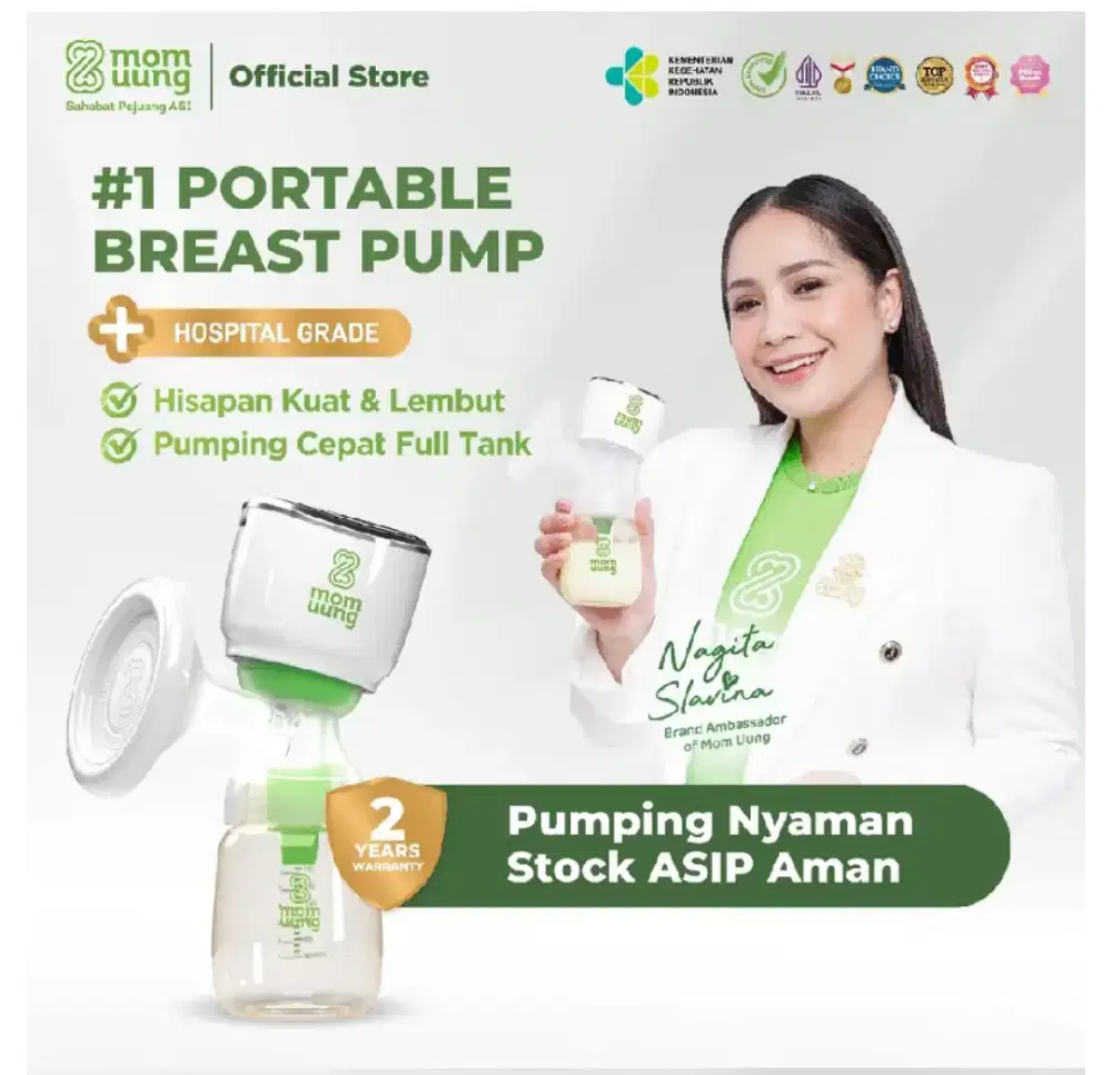 Portable breast pump pompa asi mom uung