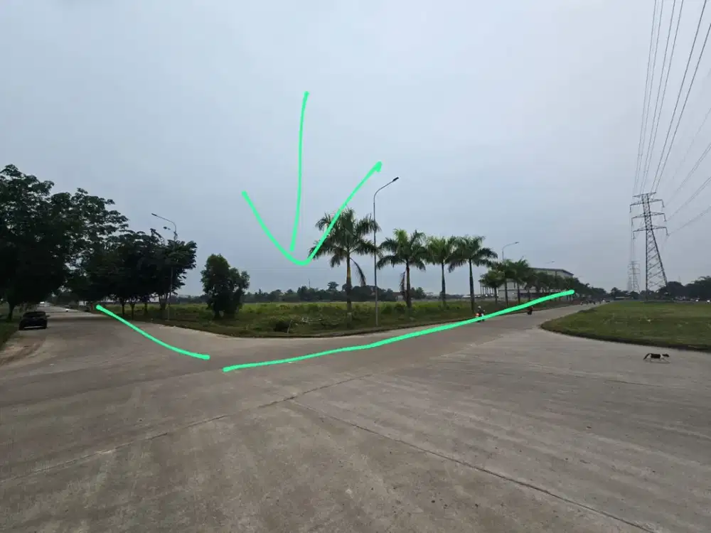 Dijual tanah dikawasan Modern Cikande,depan jalan, posisi tanah hook, tidak banjir