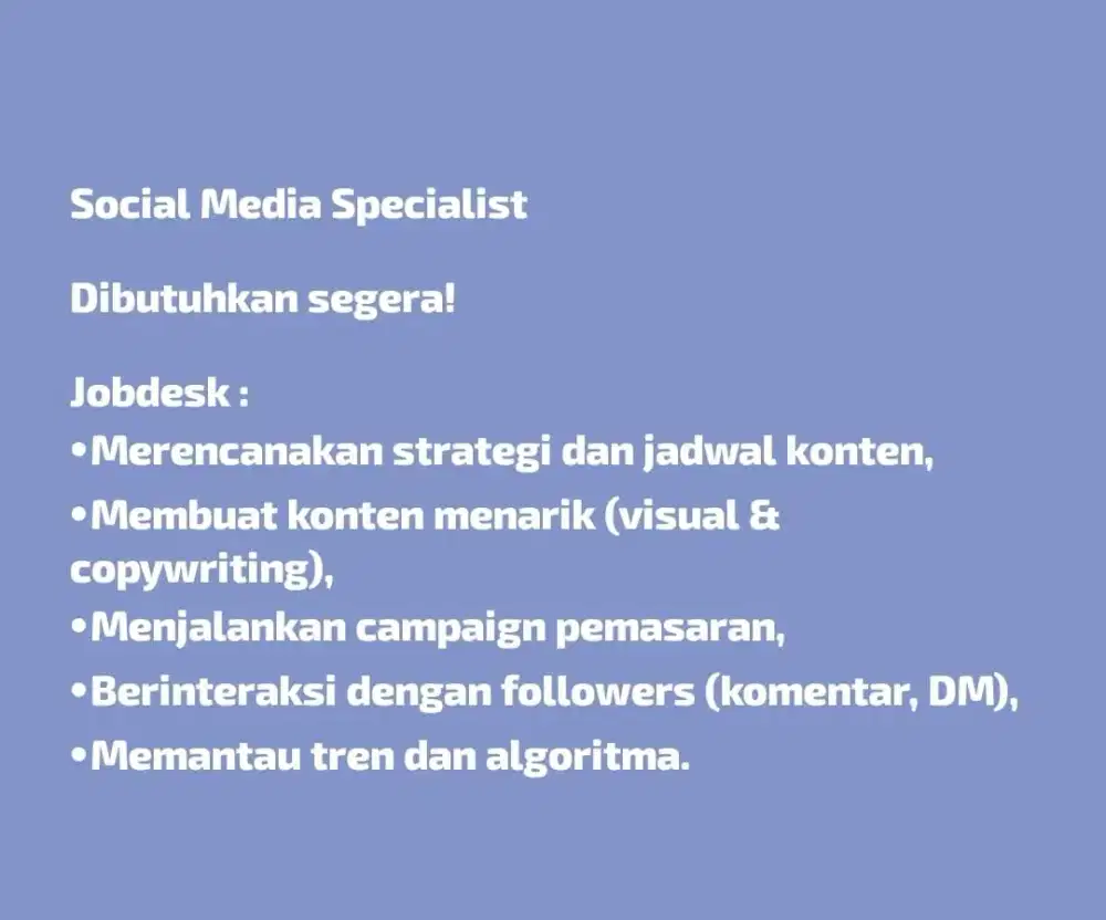 Social Media Specialist