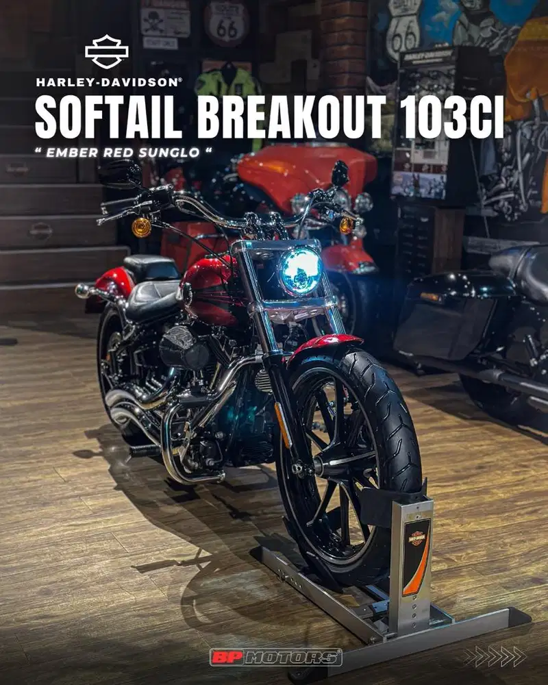 H-D Softail Breakout Full Paper Mabua 2014 ABS simpanan odo cm 1rb ori