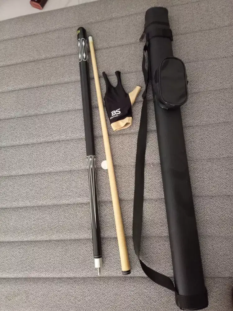 Set stik billiard + sarung tangan