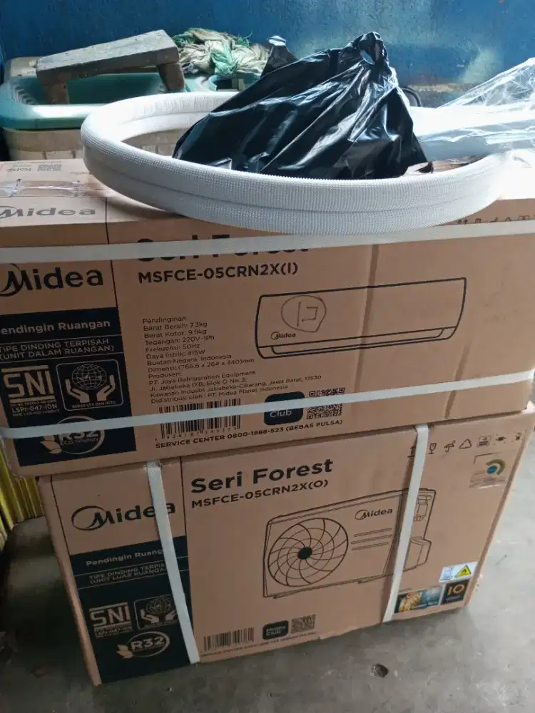 AC MIDEA 1/2 PK + MATERIAL + PASANG, GARANSI RESMI