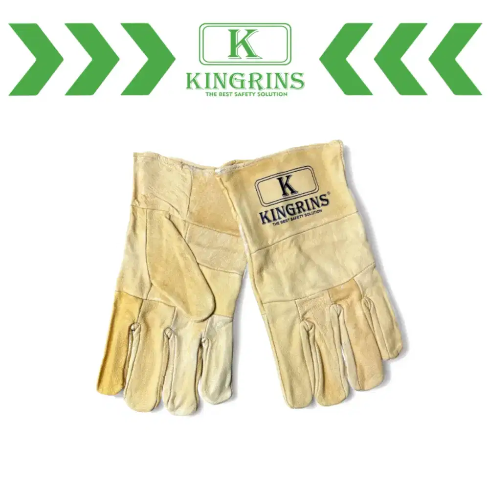 KINGRINS - Sarung Tangan Las Argon  Kulit Domba Asli