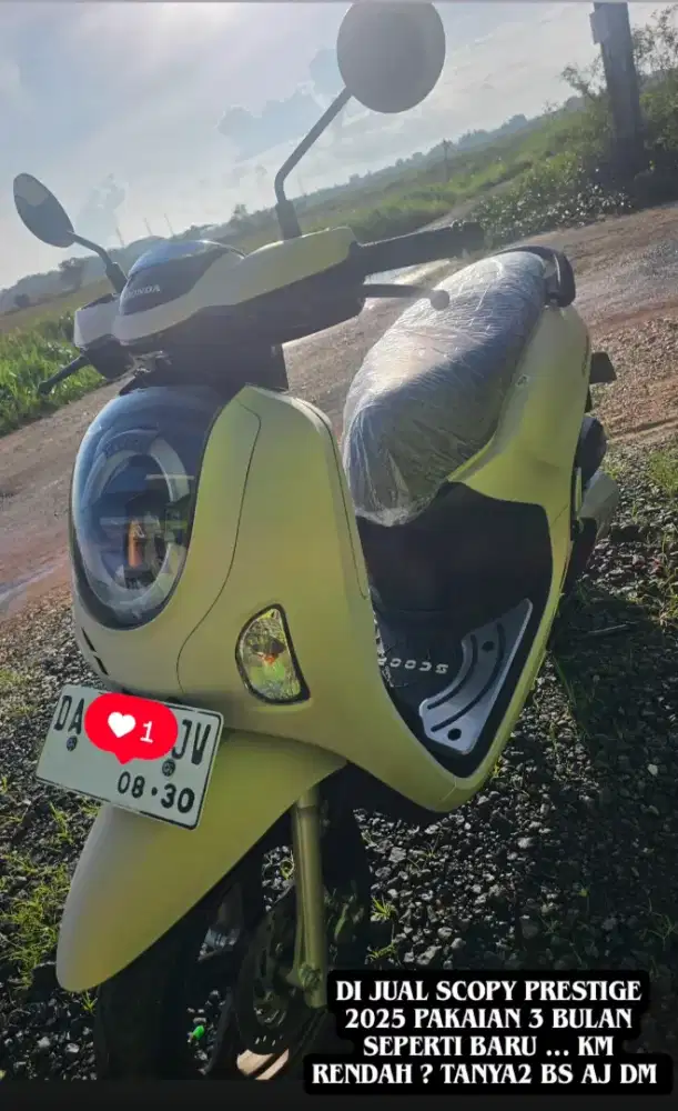 Di jual honda scopy prestige putih 2025 pakaian 3 bulan bening