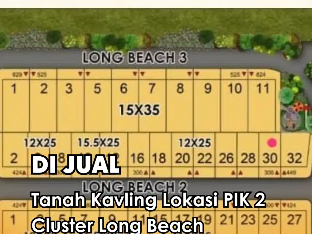 Dijual !!!  Tanah Kavling Lokasi PIK 2  Cluster Long Beach