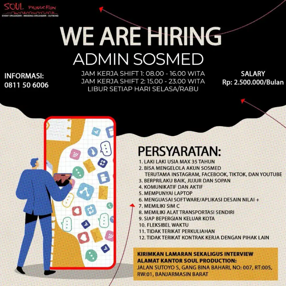 Lowongan Kerja Desain & Admin Sosmed