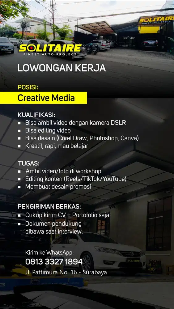 Lowongan Kerja CREATIVE MEDIA