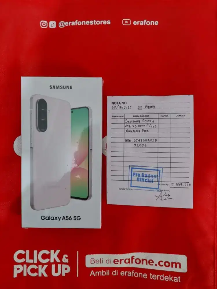 SAMSUNG A56 5G 8/256 NEW SEGEL RESMI