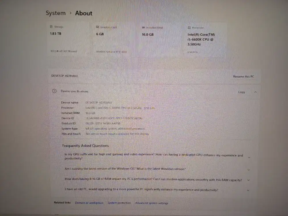 PC i5 6600k ngebut, ngegaming