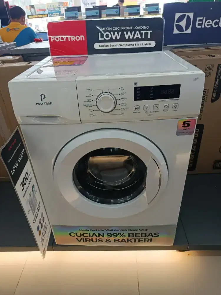 Promo Mesin Cuci Front Load Polytron 8 KG Cicilan Tanpa DP Bunga 0%