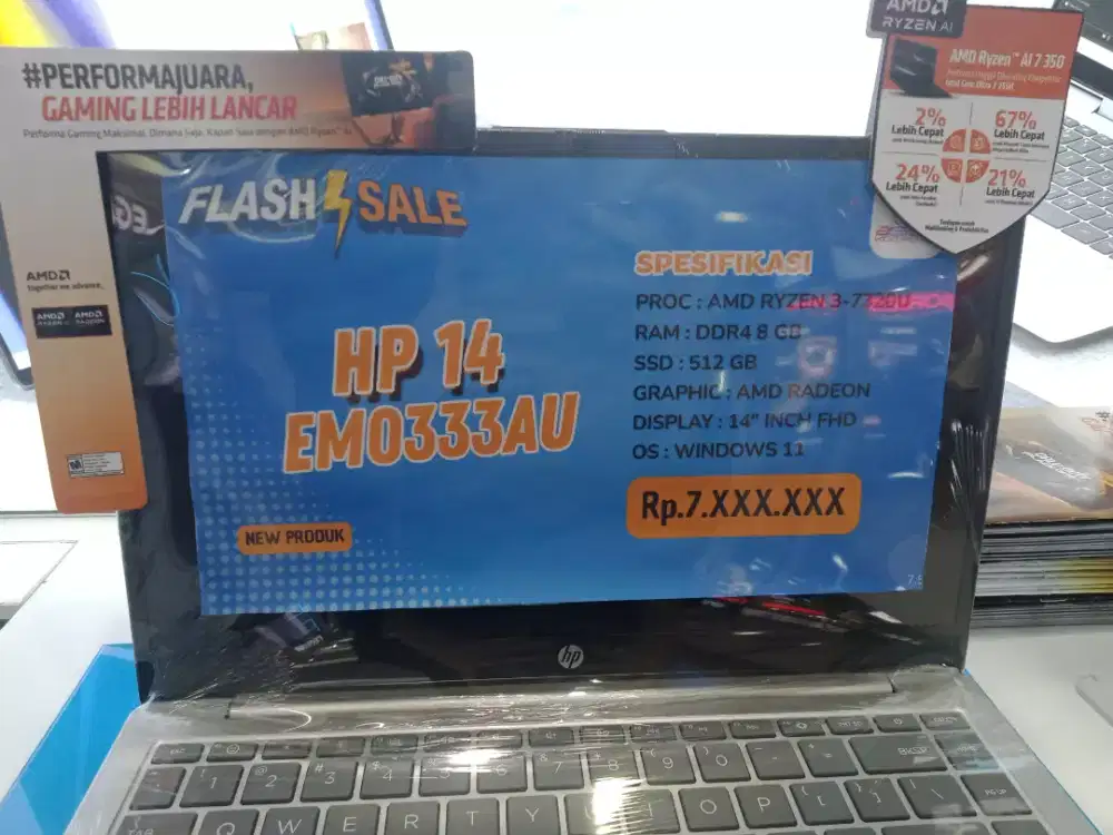 HP 14 EMO333AU, CICILAN 0% TANPA DP (PAKAI KTP SAJA)