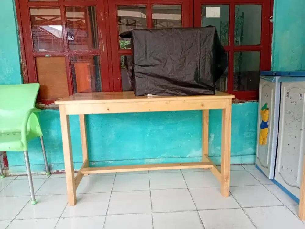 Meja kayu jati belanda, meja jualan, meja serbaguna