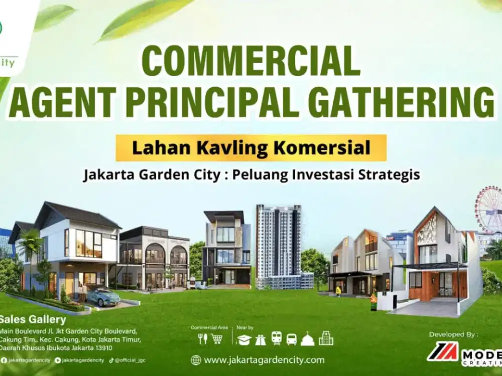 Dijual Kavling Komersial Siap Bangun Di District Center Jakarta Garden City