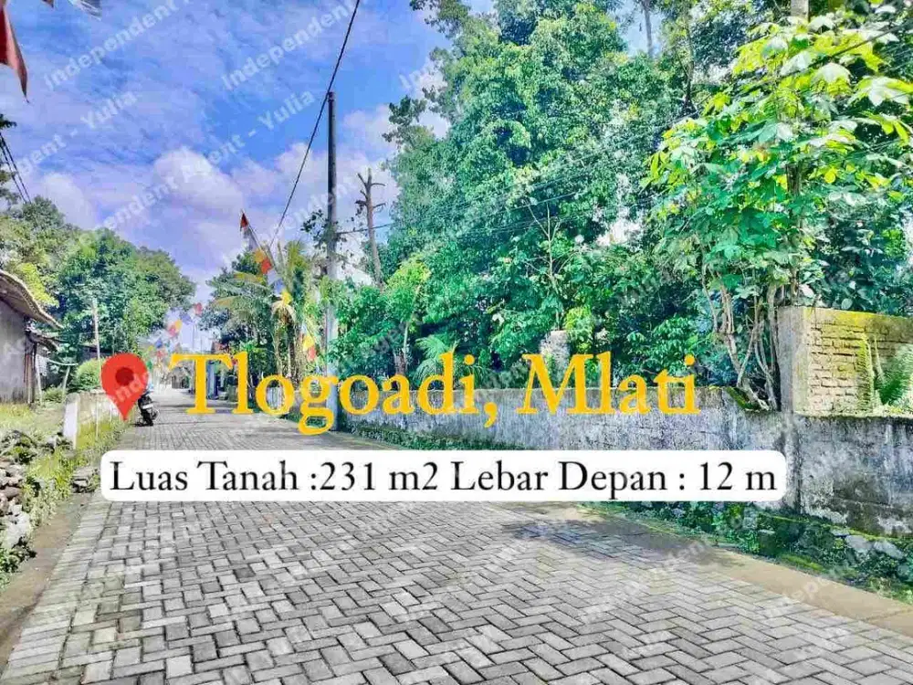 Tanah Strategis di Jalan Kebon agung , Tlogoadi, Mlati, Sleman