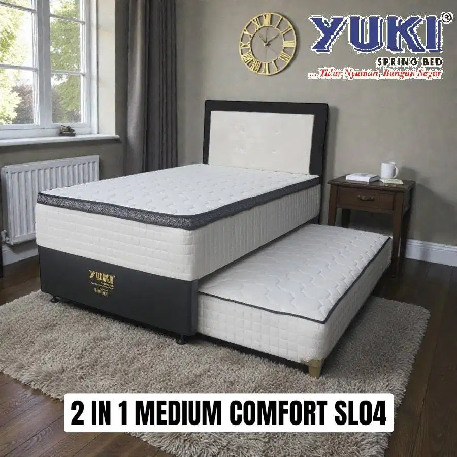 Promo Spring Bed 2 in 1 Medium Comfort Plush Top SL04 120 x 200