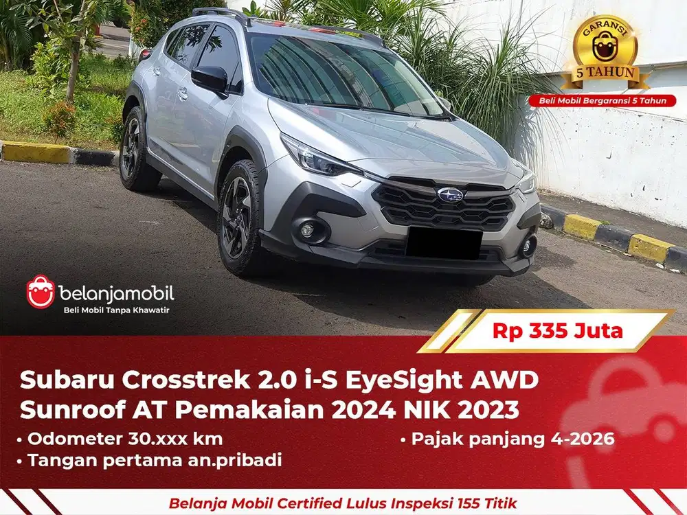 [ GARANSI 5TH ] Subaru Crosstrek 2.0 i-S EyeSight AWD AT 2023/2024