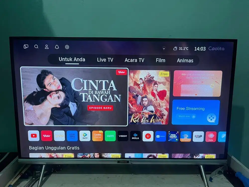 Tv led cocca 32inch smart android digital