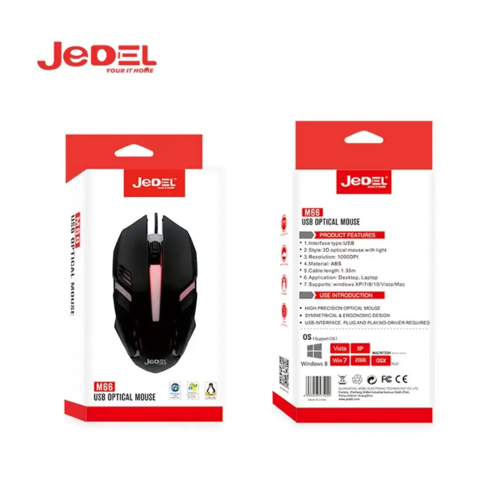 Mouse Jedel M66 Backlight Up To 1000 DPI