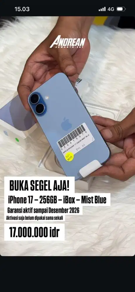 Iphone 17 256 gb buka segel aja