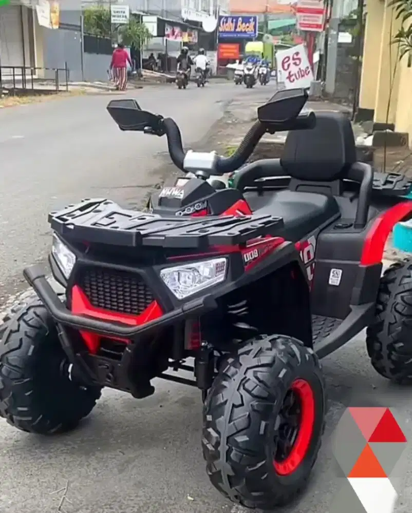 Motor Aki ATV anak sudah bisa gas tangan n remot, ban karet, 4dinamo