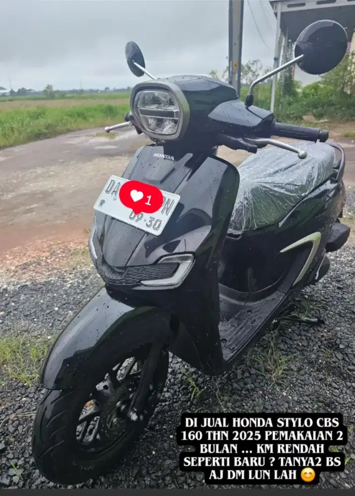 Di jual honda stylo cbs 160 hitam 2025 baru 2 bulan bening