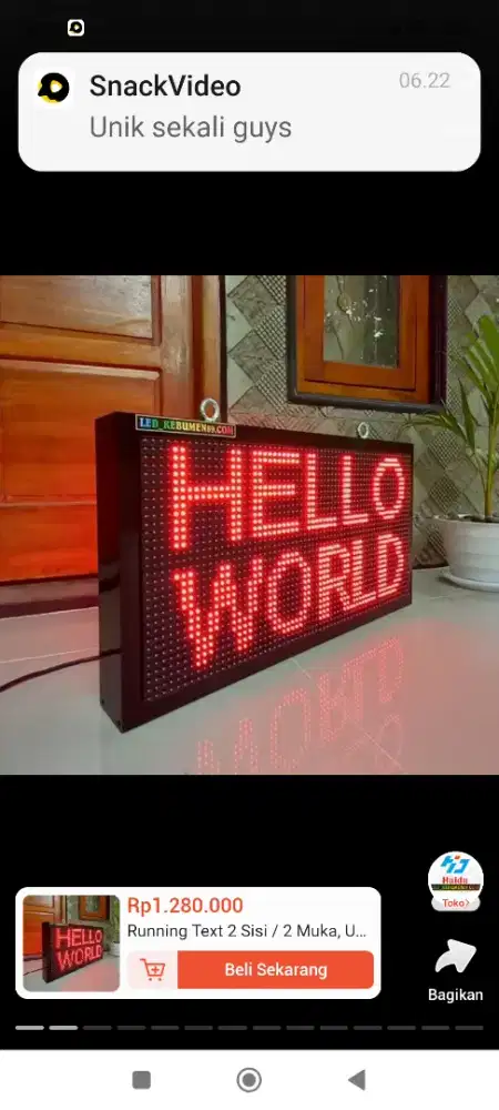 LAMPU LED RANNING TEX