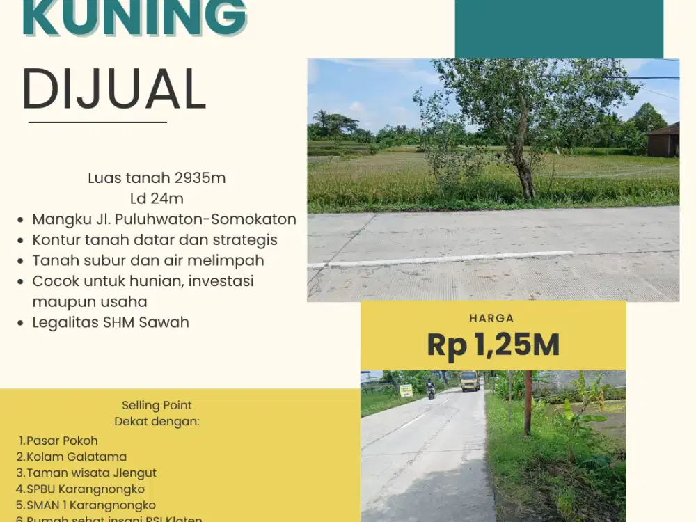 SAWAH ZONA KUNING SELATAN SMAN 1 Karangnongko