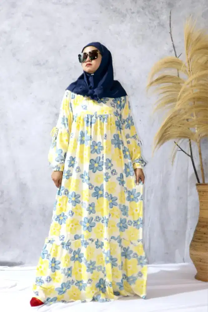 Obral Cuci Gudang!! Dress Gamis Jumbo Bahan Rayon Viscose