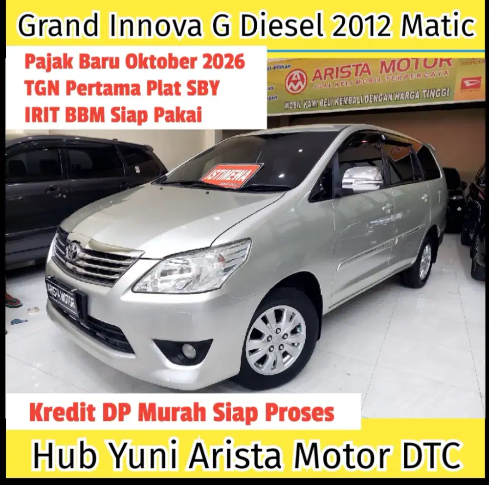 Grand Innova G DSL Matic 2012 L/1 PjkPanjang IRIT BBM Siap Pakai