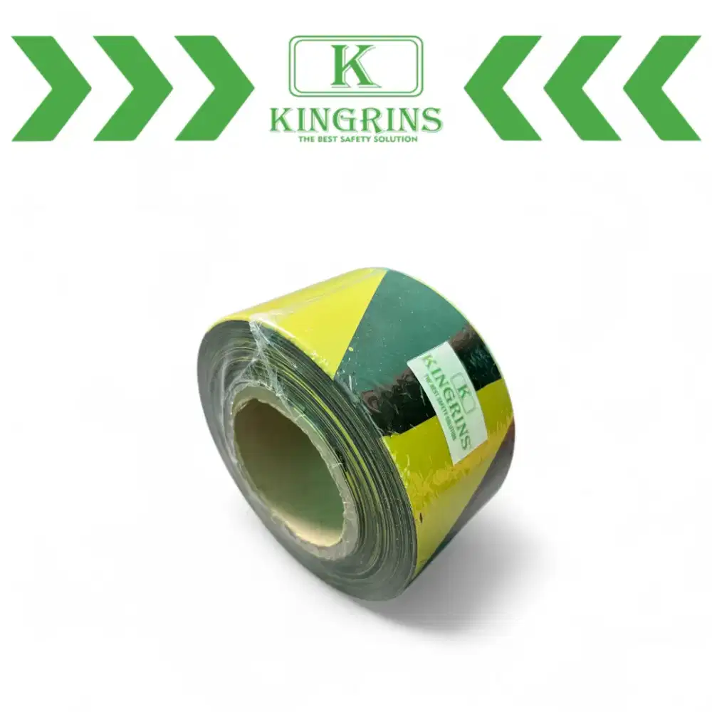 Police Lane Hitam Kuning 3 Inch / Garis Police 3 x 300 Meter Tanpa Lem