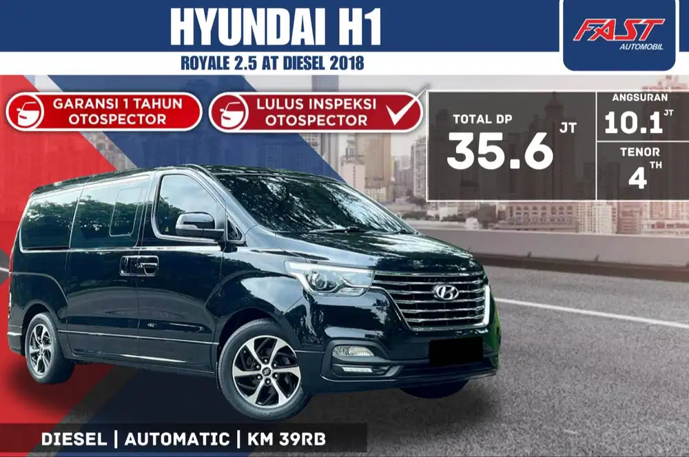 HYUNDAI H1 ROYALE DIESEL 2018 AT KM.39RB ISTIMEWA PAJAK PANJANG #F5ST